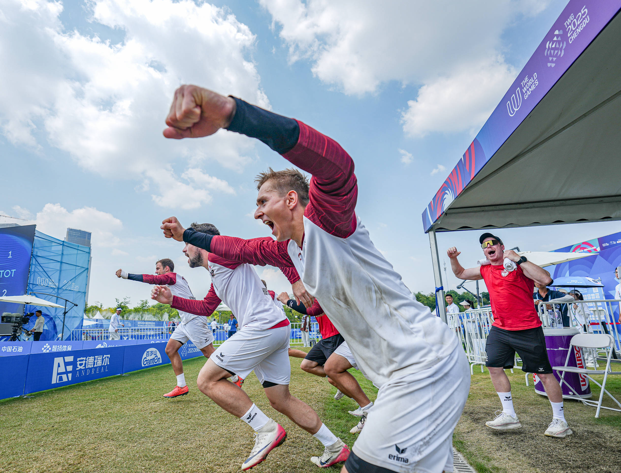 (成都世运会)浮士德球——男子铜牌赛:奥地利队获得季军
